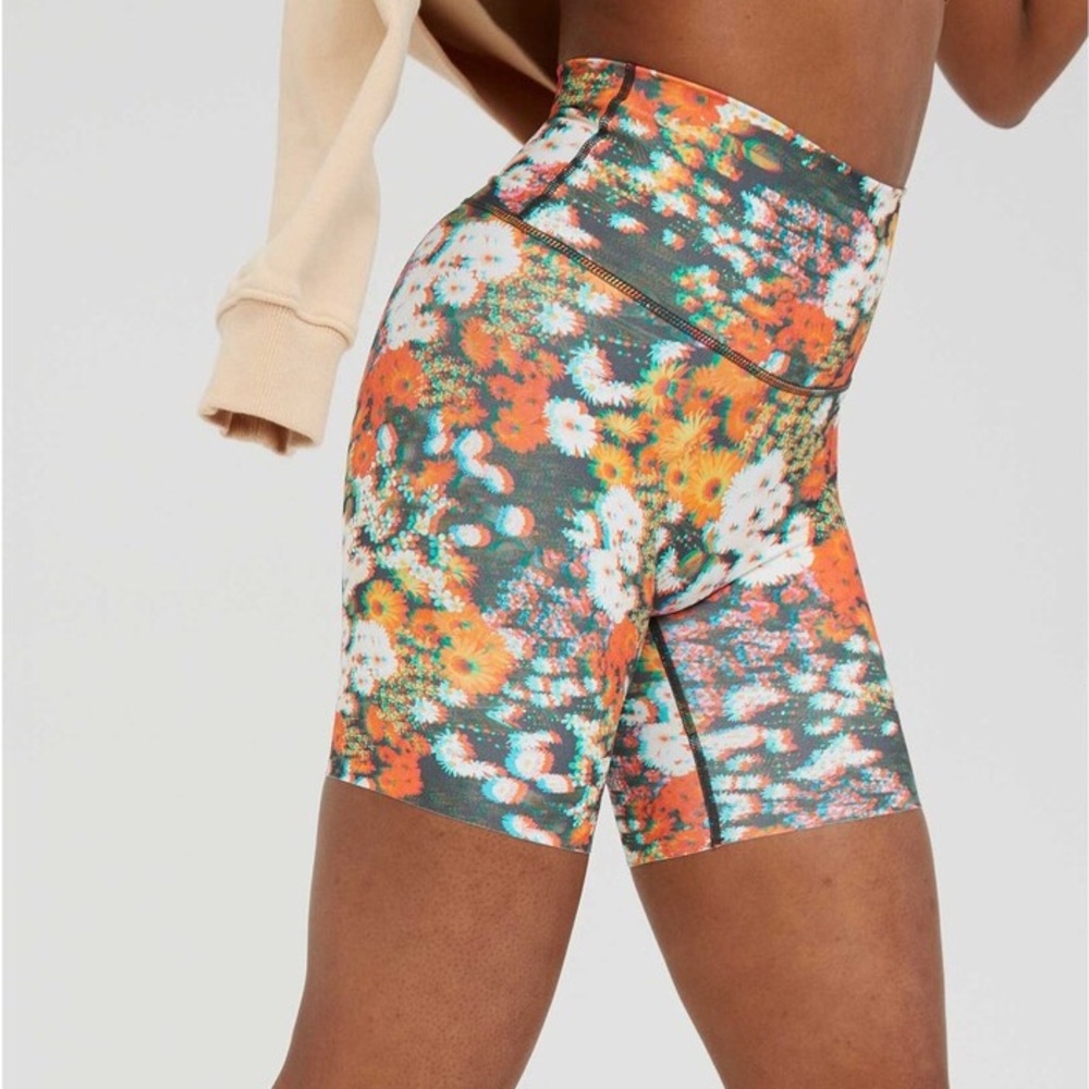 Offline Aerie Floral Biker Shorts Workout Size Small